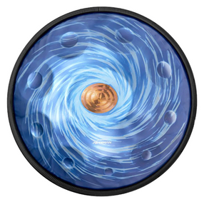 Beginner Handpan Black-Hole 10 Notes D Minor Scale Blue hangdrum with gift set
