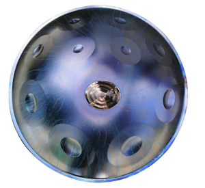 Beginner Handpan Starlight 11 Notes D Minor Scale Blue hangdrum with gift set