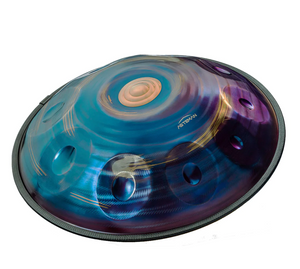 AS TEMAN Handpan Meteor 10 Notes D Minor Scale Blue Purple hangdrum with gift set