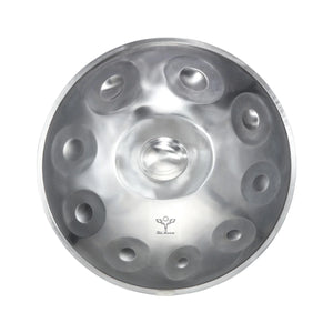 BiiMoon Ember Steel Handpan Classic Silver Hand Pan Instrument - 10 Notes